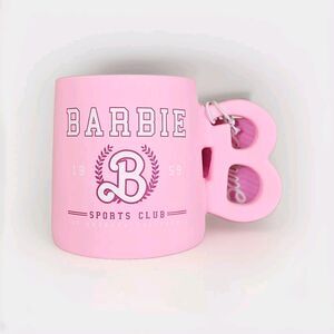 Barbie Sports Club Los Angeles California, 21 Oz ounce Pink Ceramic Mug NWT New